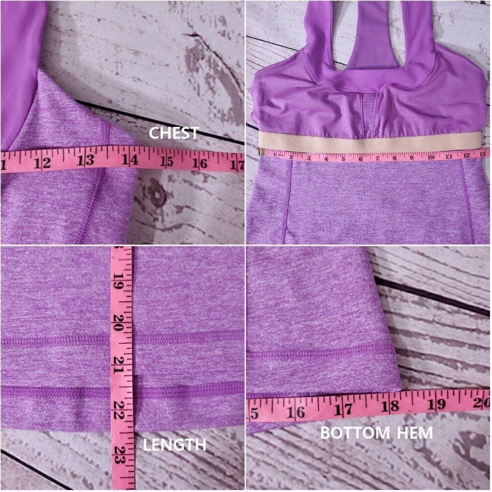 *No Pads* Lululemon Athletica Womens Size 6 Racerback Tank Top Heather Purple - Picture 11 of 11
